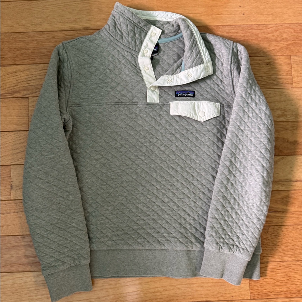 Patagonia Organic Cotton Quilted Pullover - Olive